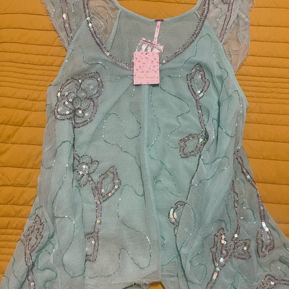 NWT Free People Tritans Treasure Beaded Top - Picture 5 of 8